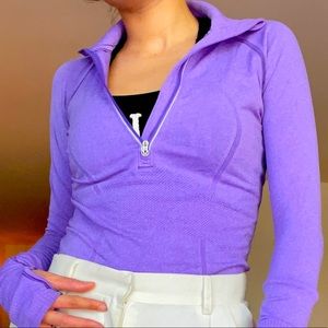 LuLuLemon Lavender Long Sleeve Sports Top